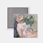 Mary Cassatt - De beker van Tea Magneet (Voorkant / Achterkant)