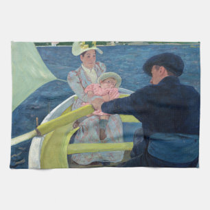 Mary Cassatt - De bootpartij Theedoek