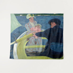 Mary Cassatt - De bootpartij Wandkleed