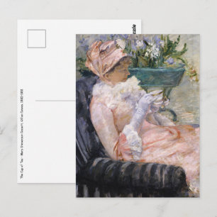 Mary Cassatt - De kop thee Briefkaart
