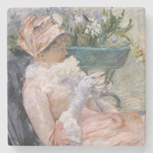 Mary Cassatt - De kop thee Stenen Onderzetter