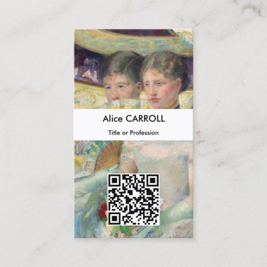 Mary Cassatt - de Loge - de QR Code Visitekaartje (Voorkant)