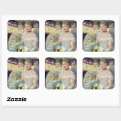 Mary Cassatt - De Loge Vierkante Sticker (Vel)