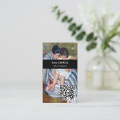 Mary Cassatt - de Waaier van het Kind - QR Code Visitekaartje (Staand voorkant)