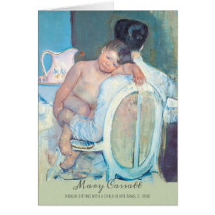 Mary Cassatt Femme assise avec bras enfant Carte