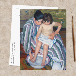Mary Cassatt - Het bad van het kind / Het bad Briefkaart