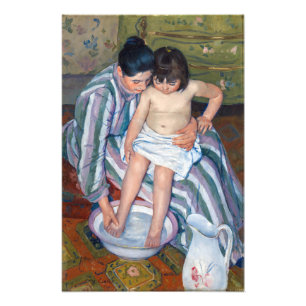 Mary Cassatt - Het bad van het kind / Het bad Foto Afdruk