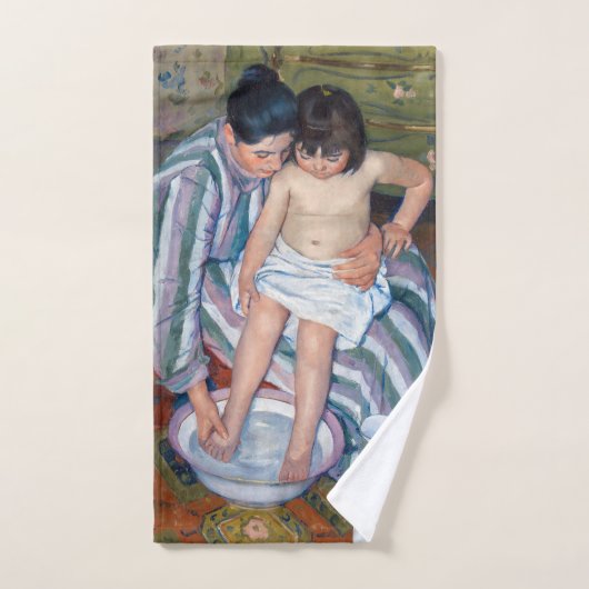 Mary Cassatt - Het kinderbad / Het bad van het kin Handdoek (Handdoek)
