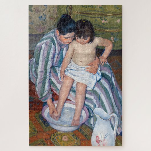 Mary Cassatt - Het kinderbad / Het bad van het kin Legpuzzel (Verticaal)