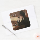Mary Cassatt - in de Loge Vierkante Sticker (Envelop)