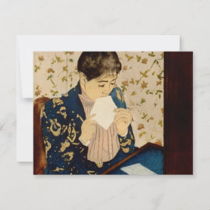 Mary Cassatt is de brief (ongeveer 1891) Kaart