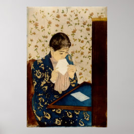 Mary Cassatt is de brief (ongeveer 1891) Poster