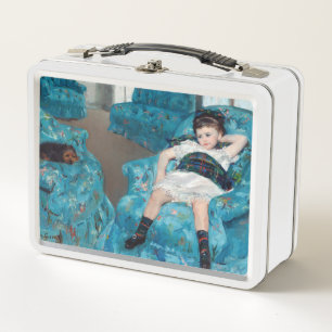 Mary Cassatt - Jong meisje in een blauwe fauteuil