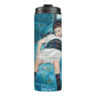 Mary Cassatt - Jong meisje in een blauwe stoel Thermosbeker