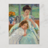 Mary Cassatt - Jonge moeder die naait Briefkaart (Voorkant)