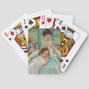Mary Cassatt - Jonge moeder die naait Pokerkaarten