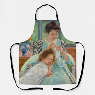Mary Cassatt - Jonge moeder die naait Schort