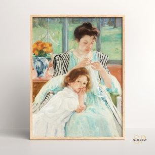 Mary Cassatt Jonge Moeder Naaien Schilderkunst Poster