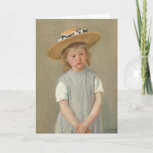 Mary Cassatt - Kind in een strohoed Kaart