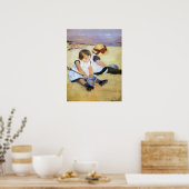 Mary Cassatt Kinderen die op het strand Poster spe (Keuken)
