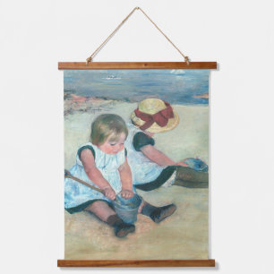 Mary Cassatt - Kinderen die op het strand spelen Hangend Wandkleed