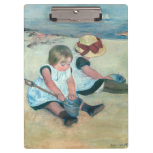 Mary Cassatt - Kinderen die op het strand spelen Klembord