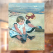 Mary Cassatt - Kinderen die op het strand spelen Raamsticker (Vel 2)
