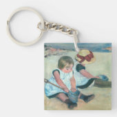 Mary Cassatt - Kinderen die op het strand spelen Sleutelhanger (Voorkant)