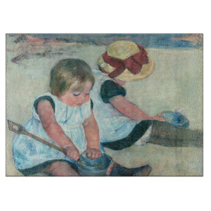 Mary Cassatt - Kinderen die op het strand spelen Snijplank