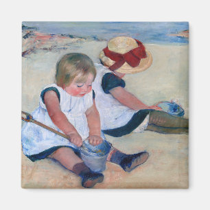 Mary Cassatt Kinderen spelen op het strand 1884 Magneet