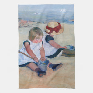 Mary Cassatt Kinderen spelen op het strand 1884  Theedoek