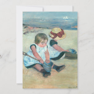 Mary Cassatt - Kinderen spelen op het strand Kaart