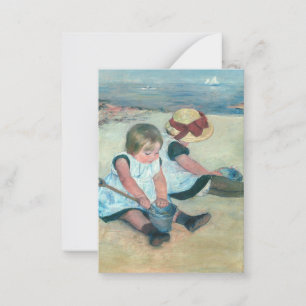 Mary Cassatt - Kinderen spelen op het strand Notitiekaartje