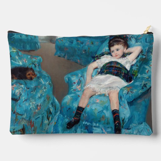 Mary Cassatt - klein meisje in een blauwe stoel Etui (Achterkant)