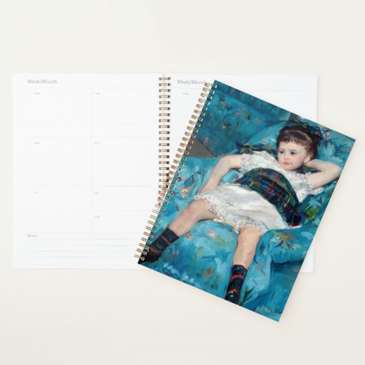 Mary Cassatt - klein meisje in een blauwe stoel Planner (Display)