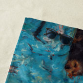 Mary Cassatt - klein meisje in een blauwe stoel Strandlaken (In situ)