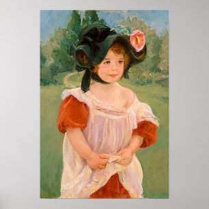 Mary Cassatt "Lente: Margot staat in een tuin" Poster