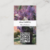 Mary Cassatt - Lilacs in a Window - QR Code Visitekaartje (Voorkant)