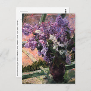 Mary Cassatt - Lilacs in een raam Briefkaart