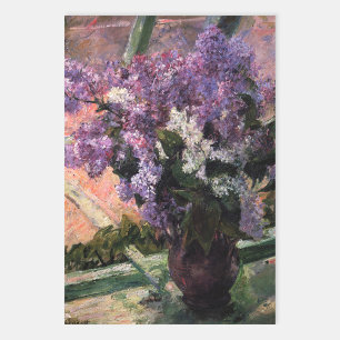Mary Cassatt - Lilacs in een raam Inpakpapier Vel