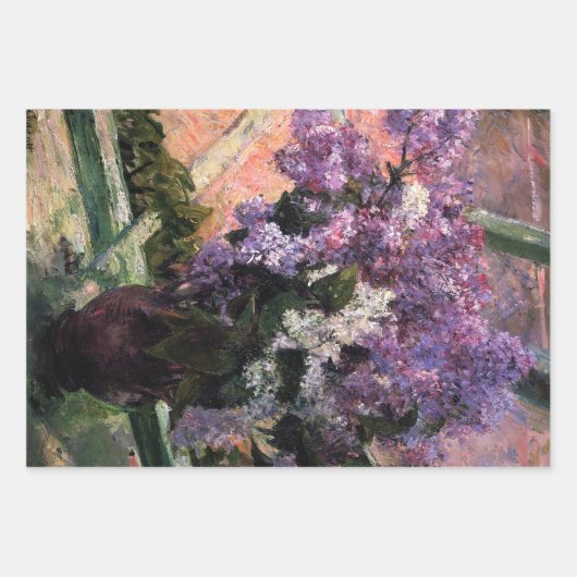 Mary Cassatt - Lilacs in een raam Inpakpapier Vel (Voorkant 2)