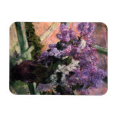 Mary Cassatt - Lilacs in een raam Magneet (Horizontaal)