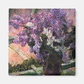 Mary Cassatt - Lilacs in een raam Magneet (Voorkant)