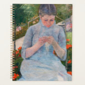 Mary Cassatt - Meisje naait in een tuin Planner (Voorkant)