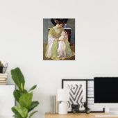 Mary Cassatt moeder en kind met een Roos Scarf Poster (Thuiskantoor)