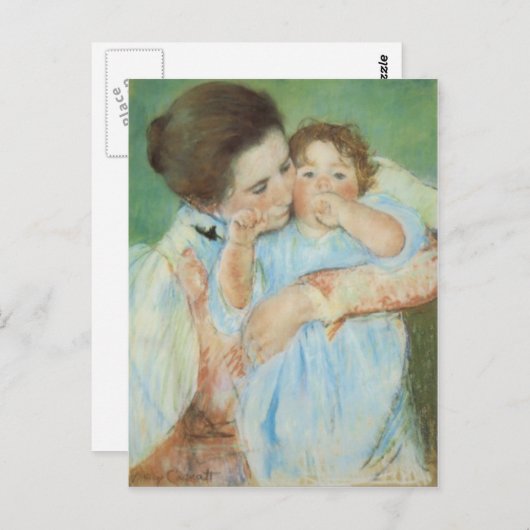 Mary Cassatt Moeder en Kind Moederdag Kaart (Voorkant / Achterkant)