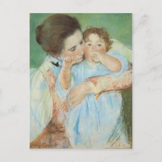 Mary Cassatt Moeder en Kind Moederdag Kaart (Voorkant)