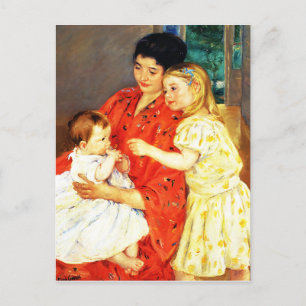 Mary Cassatt, moeder en Sara die de Baby bewondere Briefkaart