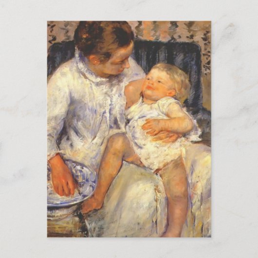 Mary Cassatt-moeder op het punt om haar Slapy Kind Briefkaart (Voorkant)