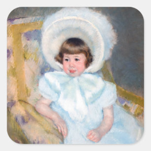Mary Cassatt - Portrait Louise-Aurore Villeboeuf Vierkante Sticker